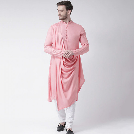 http://13.201.150.207/products/men-pink-solid-straight-kurta-with-attached-drape