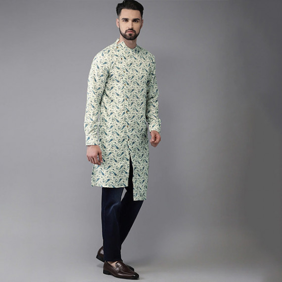 http://13.201.150.207/products/men-sea-green-blue-printed-fusion-straight-kurta