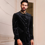 Men's Polyester Blend Navy Three Piece Suit Business Vest