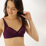 Burgundy Lace Non-Wired Non Padded Everyday Bra
